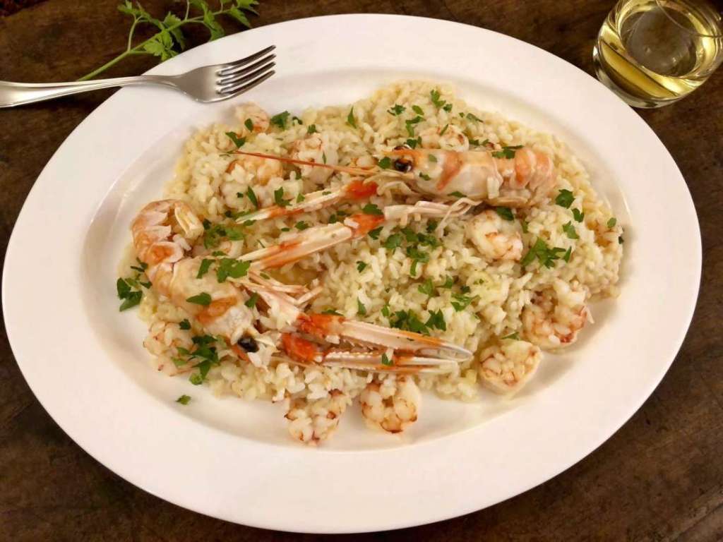 risotto scampi e champagne