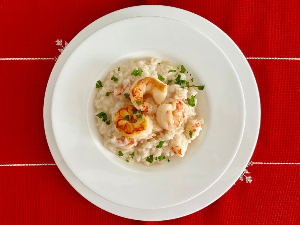 Risotto lime e gamberoni