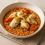 Fregola con ali di razza